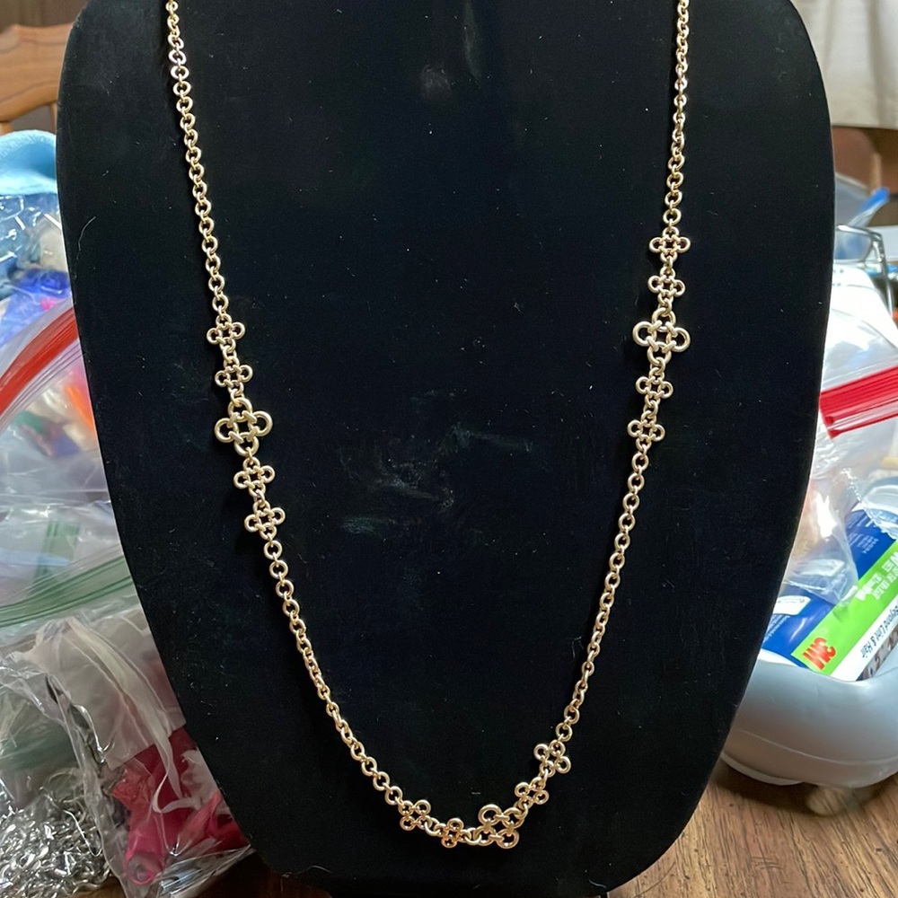 Lia Soohia matte gold Station necklace